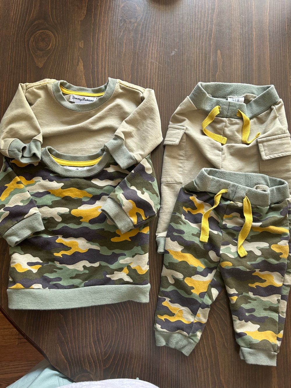 Tommy Bahama Baby Boy 0-3M Camo Outfit Bundle 4 Piece